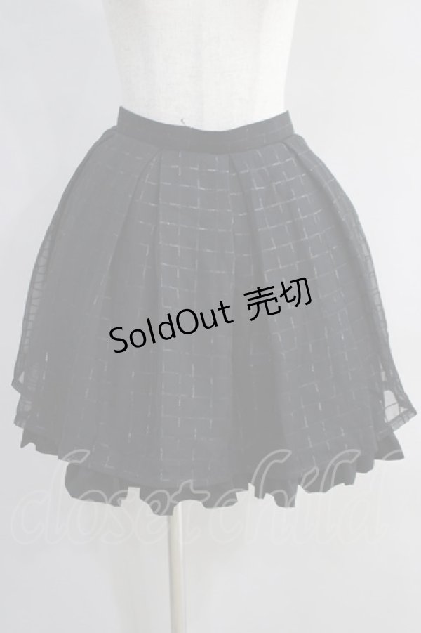画像1: NO.S PROJECT / シアーチェックスカート M ブラック H-24-11-22-031-LO-SK-NS-ZH (1)