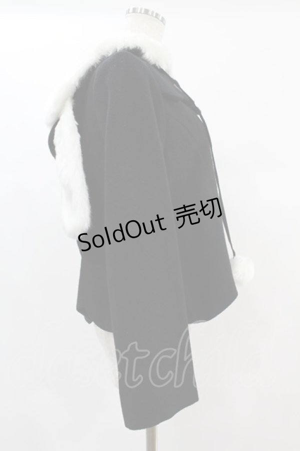 画像3: MAM MAXICIMAM /  マジカルポンポンうさちゃんショートコート Free ブラック H-24-11-24-1017-0-CO-NS-ZT-C045 (3)