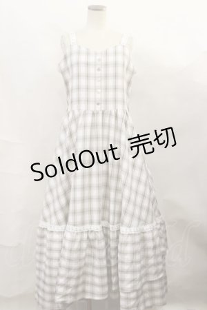 画像: Favorite / チェックロングジャンパースカート M グレー H-24-11-25-1009-LO-OP-NS-ZH