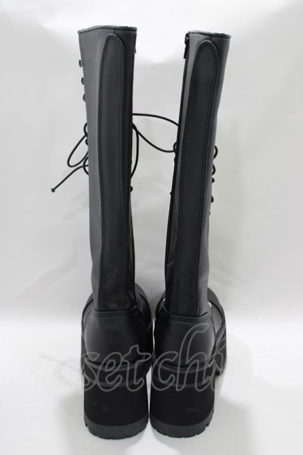 画像3: Demonia / RANGER302　厚底ロングブーツ M5（約24.1cm） ブラック H-24-11-25-010-PU-SH-KB-ZT387 (3)