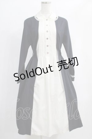 画像: Jane Marple / Logo lace collar dormitory dress  ネイビー H-24-11-25-016-JM-OP-KB-ZH