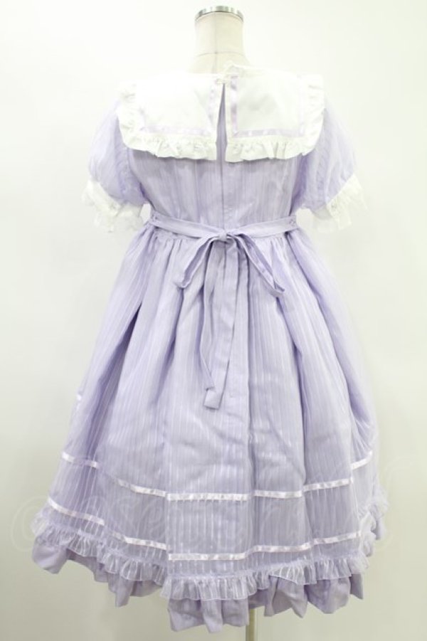 画像2: Angelic Pretty / Stripeステラ半袖ワンピース Free ラベンダー H-24-12-01-087-AP-OP-NS-ZH (2)