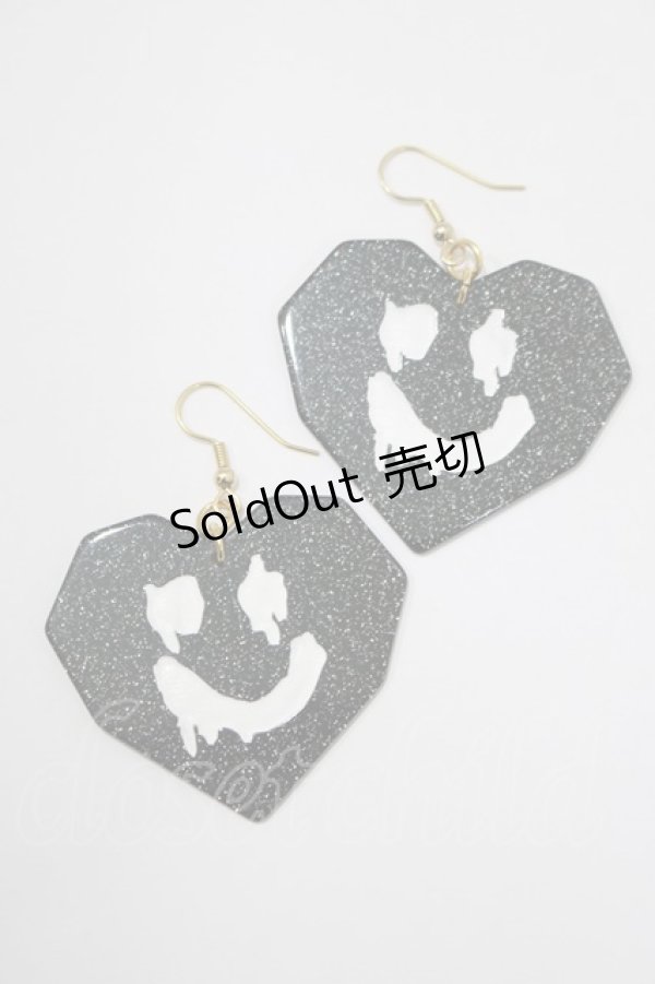 画像1: WORLD WIDE LOVE！(Rydia) / デッドハートスマイルピアス  ブラック H-24-12-02-021-PU-AC-KB-ZH (1)