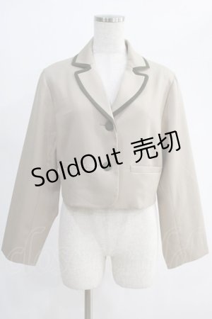 画像: Fi.n.t / 配色パイピング使いジャケット Free L/BEIGE H-24-12-03-049-CA-JA-NS-ZH