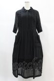 画像1: Jane Marple Dans Le Salon / Folklore lace day dress M ブラック H-24-12-03-1033-JM-OP-KB-ZT222 (1)