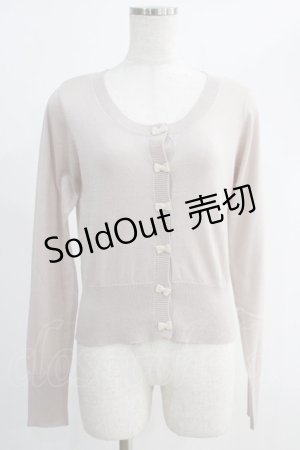 画像: Fi.n.t / リボン釦AC/Cニットカーディガン Free PINKBEIGE H-24-12-03-057-CA-TO-NS-ZH