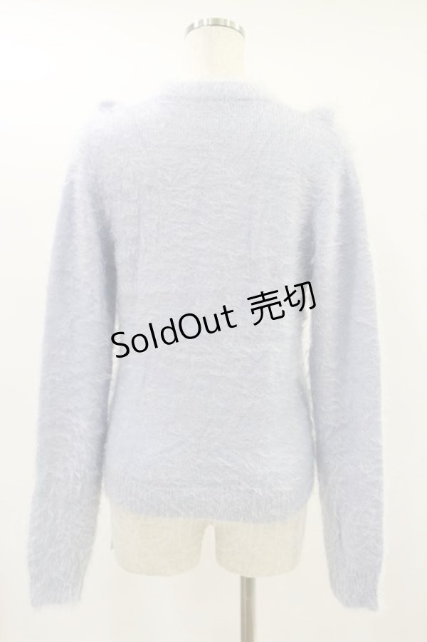 画像2: Ank Rouge / プチローズニット M サックス H-24-12-03-009-CA-TO-NS-ZT402 (2)