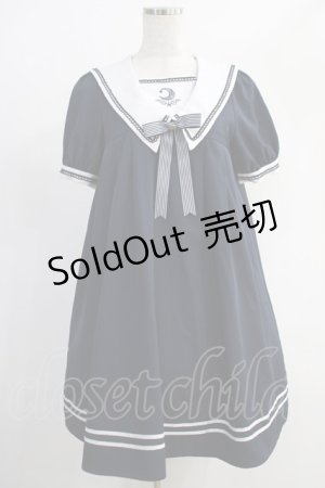 画像: Amavel / Moonlight セーラーAラインワンピース Free ネイビー H-24-12-05-049-CA-OP-NS-ZH