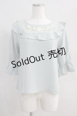 画像: Fi.n.t / ヨークレース花刺繍プルオーバーブラウス Free ミント H-24-12-05-014-CA-BL-NS-ZH