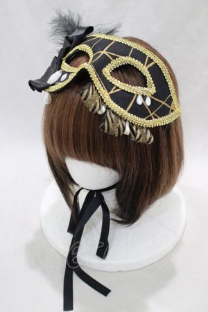 画像: ATELIER　Ruby / Mask Headdress  黒 H-24-12-08-005-EL-ZA-KB-ZH