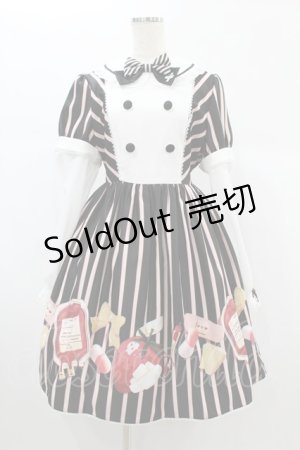 画像: Cute.Q（海外ロリータブランド） / Strawberry Emergencyワンピース L ブラック H-24-12-10-1040-0-OP-NS-ZH