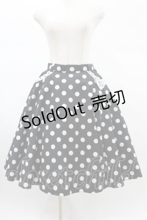 画像: Angelic Pretty / Milkshakeドットサーキュラースカート Free ブラック H-24-12-10-1041-AP-SK-NS-ZH
