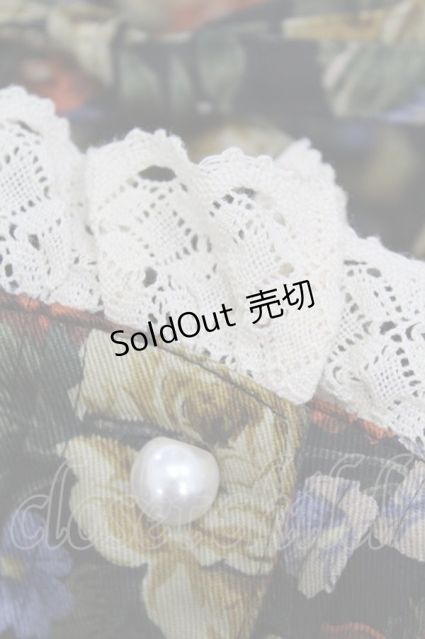 画像6: metamorphose / お花柄ピンタックティアードジャンパースカート Free ブラック H-24-12-10-1031-ME-OP-NS-ZH (6)