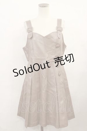 画像: Fi.n.t / フェイクレザープリーツジャンパースカート Free MOCHABROWN H-24-12-11-1019-CA-OP-NS-ZH