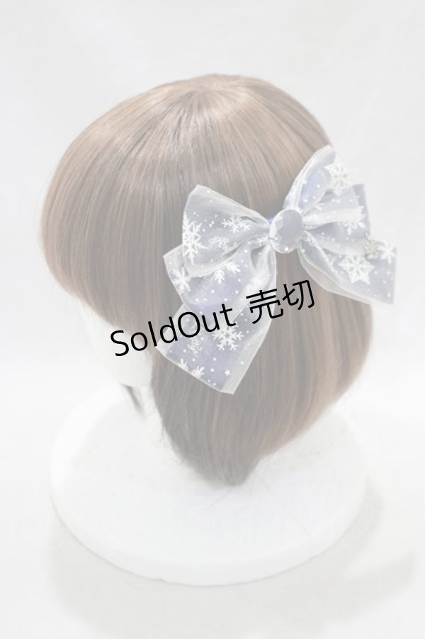 画像2: Angelic Pretty / 雪のガラスドームクリップ  ネイビー H-24-12-11-031-AP-AC-NS-ZH (2)