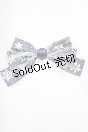 画像: Angelic Pretty / 雪のガラスドームクリップ  ネイビー H-24-12-11-032-AP-AC-NS-ZH