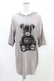 画像1: HYSTERIC GLAMOUR / BEAR BOOMBOXワンピース  グレー H-24-12-12-1001-PU-OP-KB-ZT043 (1)