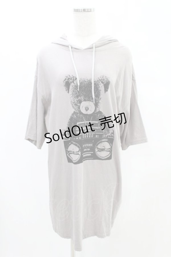 画像1: HYSTERIC GLAMOUR / BEAR BOOMBOXワンピース  グレー H-24-12-12-1001-PU-OP-KB-ZT043 (1)