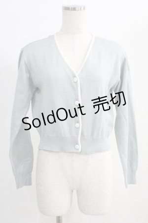 画像: Fi.n.t / パイピング使いニットカーディガン Free MINT GREEN H-24-12-13-035-CA-TO-NS-ZH