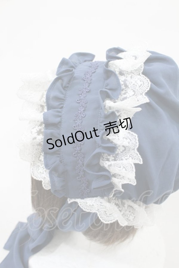 画像2: Victorian maiden / リラックスレーシーボンネット  ナイトブルー H-24-12-14-1036-CL-AC-NS-ZH (2)