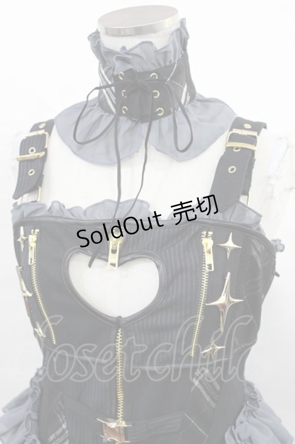 画像4: Hoshibako Works / Artiswitch × HoshibakoWorks るる Heartbeat Gothic ジャンパースカート Free ブラック H-24-12-14-1013-EL-OP-NS-ZH (4)