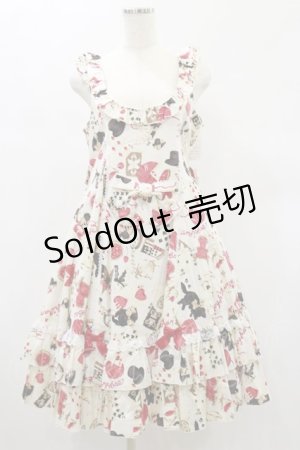 画像: metamorphose / 【プラスサイズ】Wonder Card フレアジャンパースカート プラスサイズ オフ白 H-24-12-15-057-ME-OP-NS-ZH