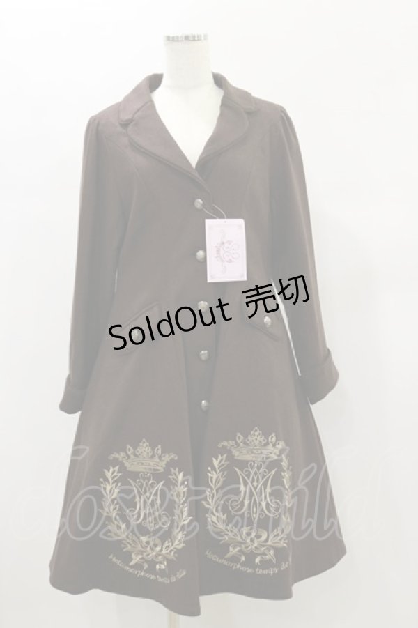 画像1: metamorphose / クラウンエンブレム刺繍入りコート サイズ1 ブラウン H-24-12-15-077-ME-CO-NS-ZH (1)