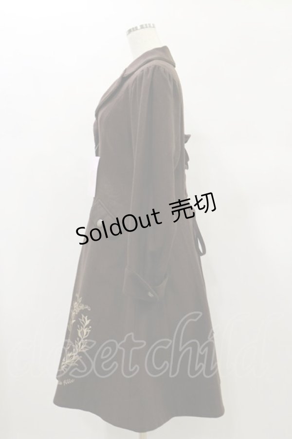 画像3: metamorphose / クラウンエンブレム刺繍入りコート サイズ1 ブラウン H-24-12-15-077-ME-CO-NS-ZH (3)
