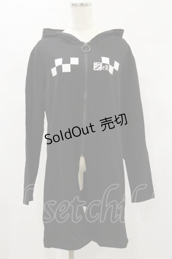 画像1: NieR Clothing / ZIP UPロングパーカー  黒 H-24-12-16-048-PU-TO-KB-ZH (1)