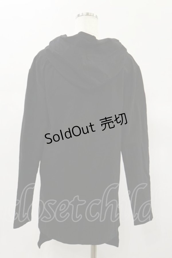 画像2: NieR Clothing / ZIP UPロングパーカー  黒 H-24-12-16-048-PU-TO-KB-ZH (2)