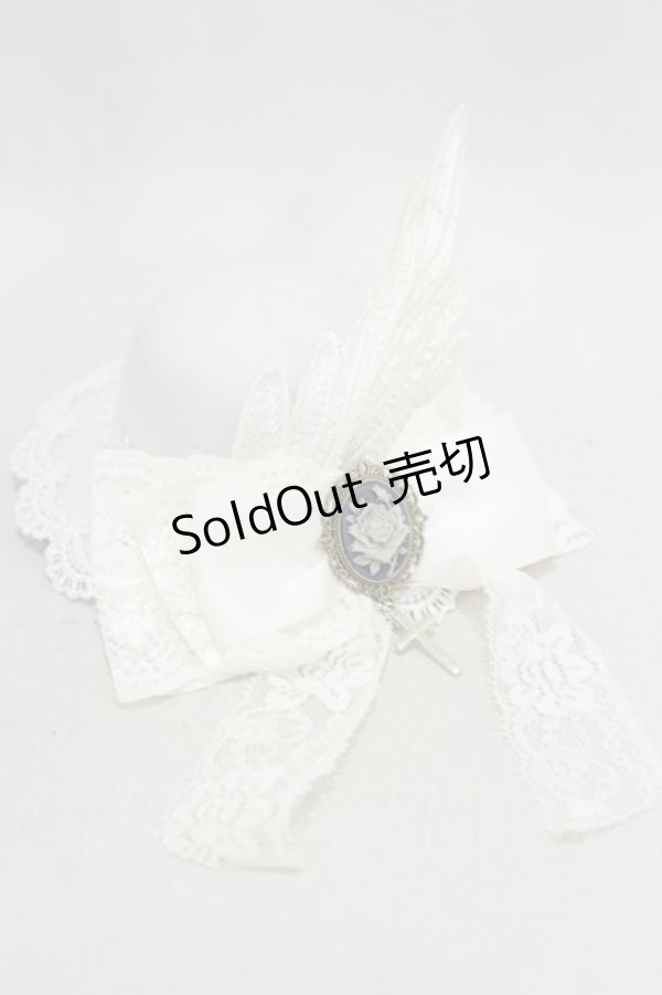 画像2: MR corset / WINGミニハット  白 H-24-12-16-017-PU-AC-KB-ZH (2)