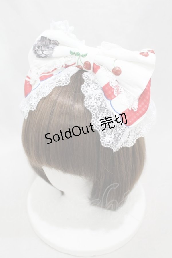 画像1: BABY,THE STARS SHINE BRIGHT / Kitten’s Sweet Cherries Cafe Diner柄カチューシャ  オフ H-24-12-18-001-BA-AC-NS-ZH (1)