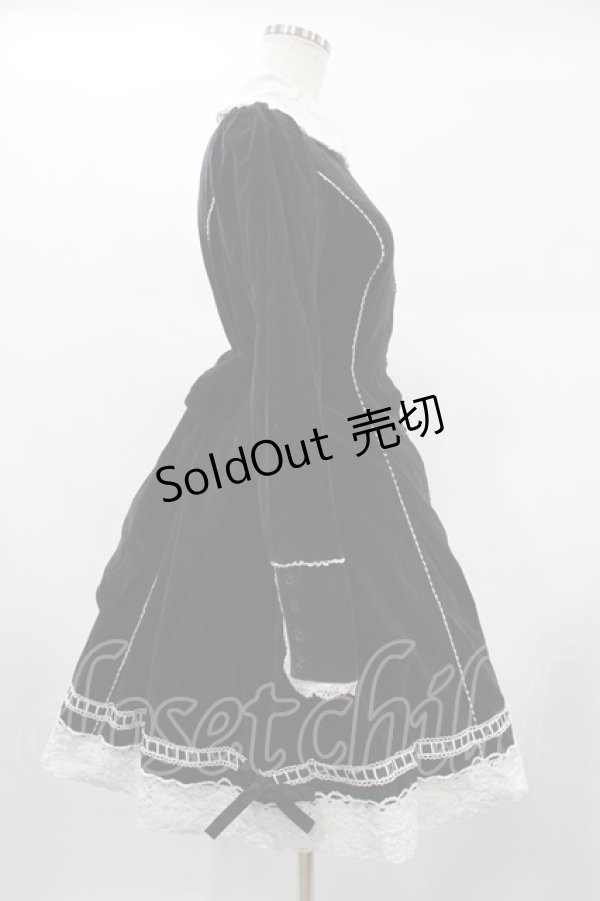 画像3: BABY,THE STARS SHINE BRIGHT / 別珍ワンピース Free ブラック H-24-12-18-032-BA-OP-NS-ZH (3)