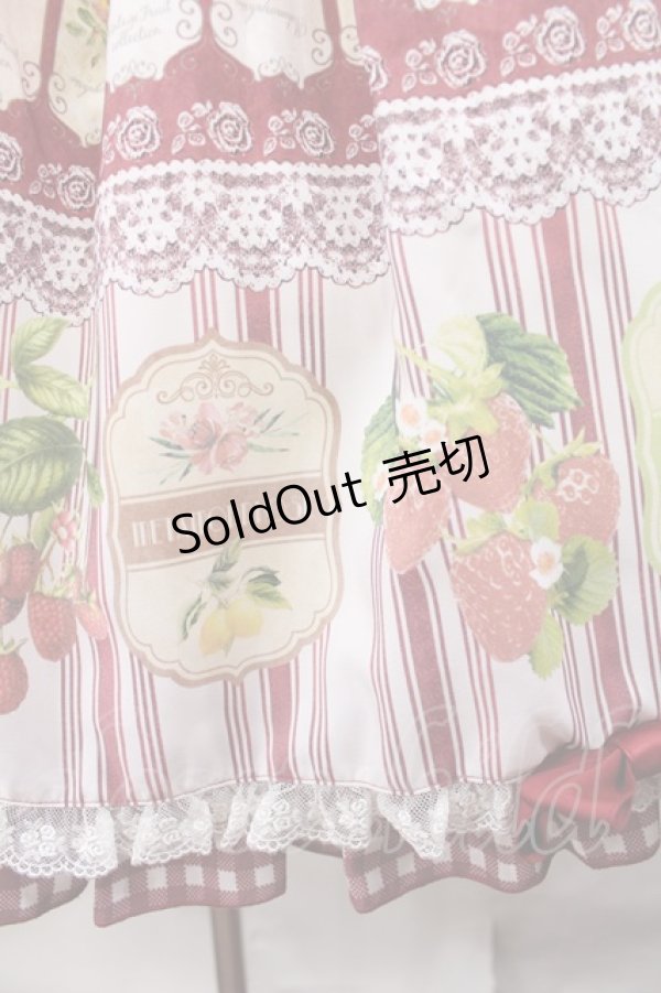 画像5: metamorphose / vintage fruitバッスルジャンパースカート Free えんじ H-24-12-20-2004-ME-OP-NS-ZH (5)