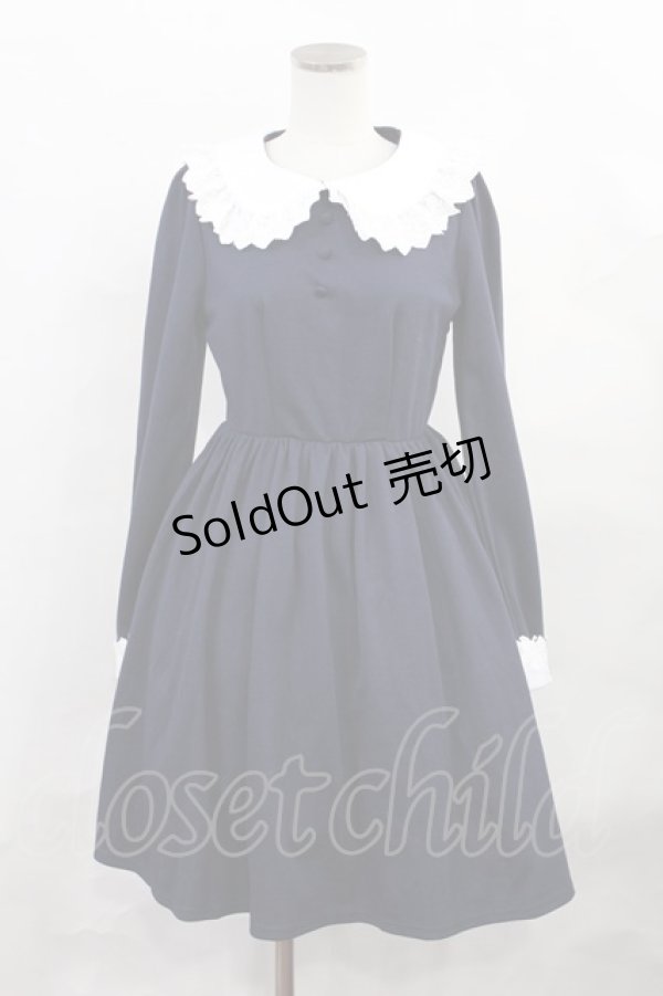 画像1: Ank Rouge / クレリックワンピース M ネイビー H-24-12-20-2008-CA-OP-NS-ZH (1)