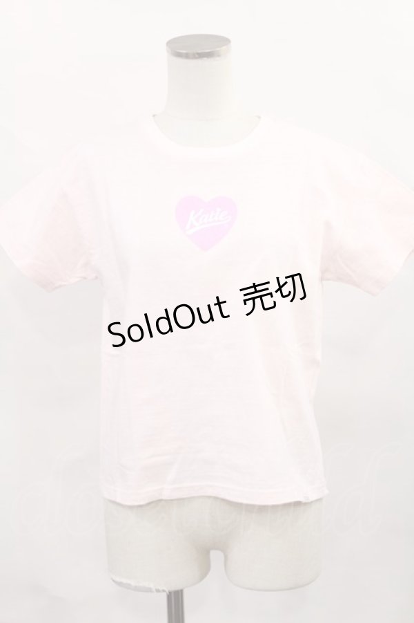 画像1: Katie / HEART LOGO tee S ピンク H-24-12-20-2020-LO-TS-NS-ZT359 (1)