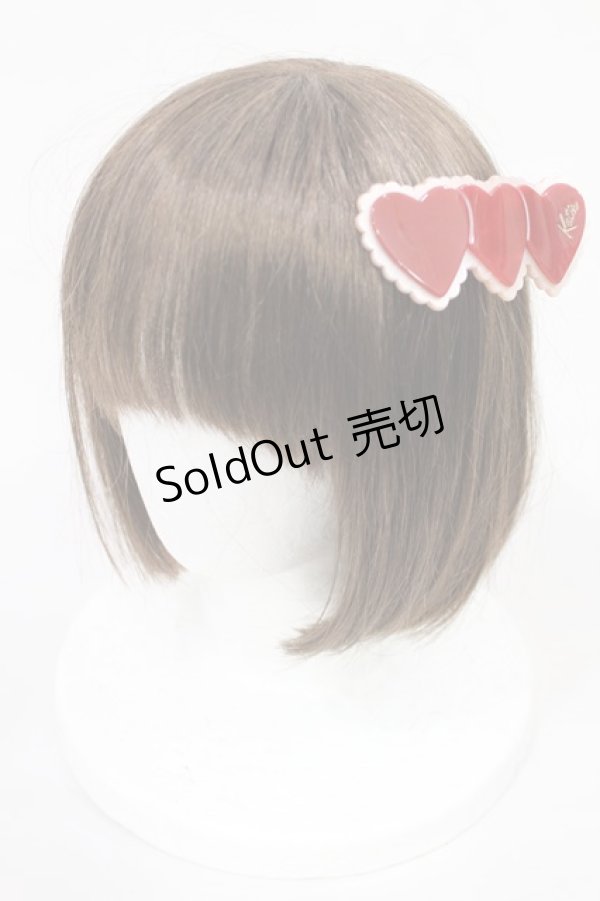 画像2: Katie / TRIPLE HEART big fork clip  RED H-24-12-20-2032-LO-AC-NS-ZH (2)