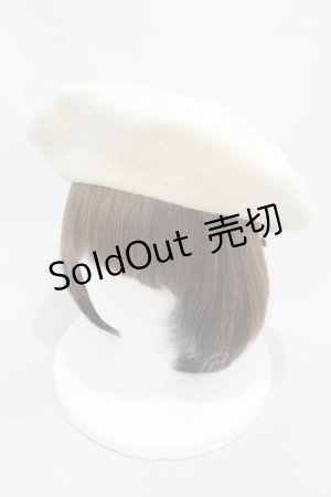画像: axes femme / ローズブローチ付きベレー  オフ H-24-12-22-1037-AX-AC-NS-ZH