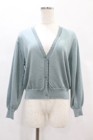 画像: F&A / シアーフラワー釦UVカットニットカーディガン Free MINT H-24-12-22-1013-LO-TO-NS-ZH
