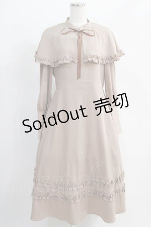 画像: FLC / MINA*ケープワンピース L ベージュ H-24-12-23-1032-LO-OP-NS-ZH