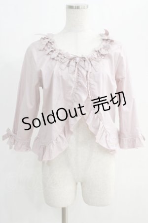 画像: PINK HOUSE / リボンフリルボレロ Free ピンク H-24-12-23-1069-LO-TO-NS-ZH