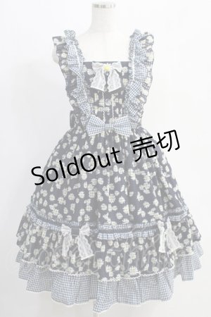 画像: metamorphose / マーガレットギンガムジャンパースカート サイズ1 ネイビー H-24-12-23-1024-ME-OP-NS-ZH