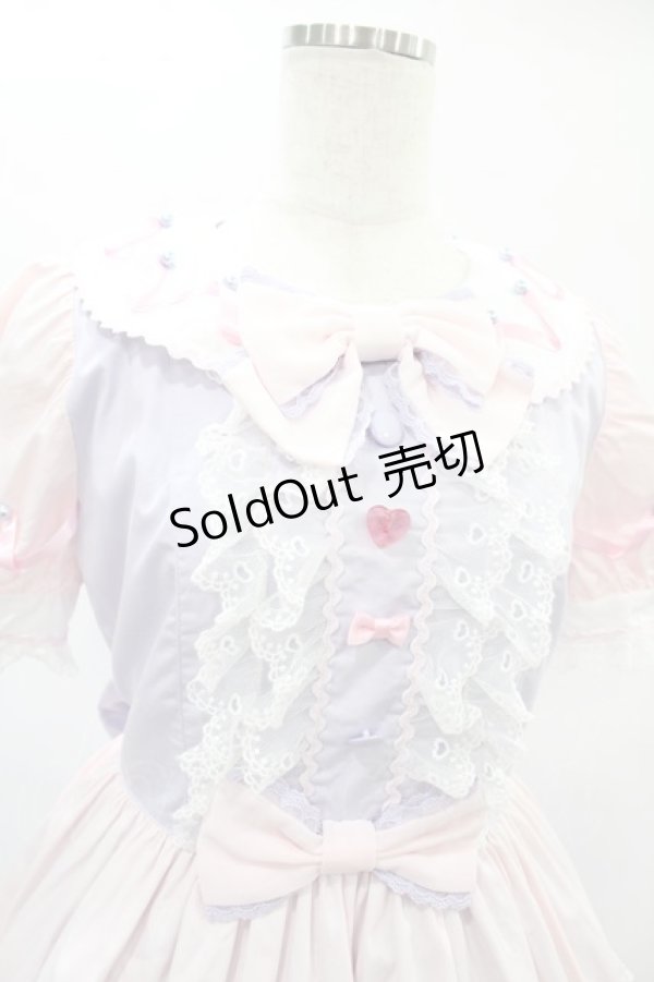 画像4: Angelic Pretty / Ribbon Partyワンピース Free ラベンダー/ピンク H-24-12-24-1017-AP-OP-NS-ZH (4)