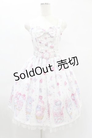画像: Angelic Pretty / Decoration Ice Creamジャンパースカート Free シロ H-24-12-24-1020-AP-OP-NS-ZH