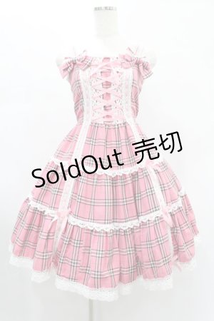 画像: Angelic Pretty / 肩リボンジャンパースカート Free ピンク H-24-12-24-1023-AP-OP-NS-ZH