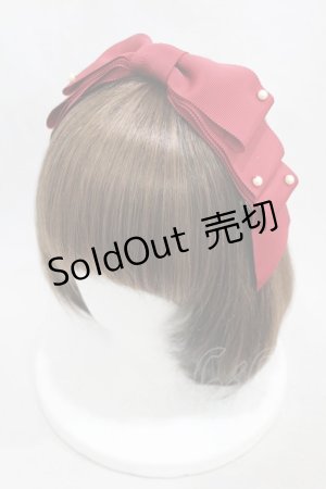 画像: Melody BasKet / グログランリボンクリップ  レッド H-24-12-24-002-LO-AC-KB-ZH