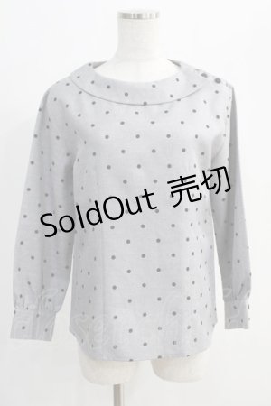 画像: an another angelus / ドット柄サイド衿シャツ Free GREY H-24-12-25-038-CA-BL-NS-ZH