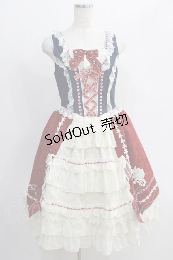 画像4: BABY,THE STARS SHINE BRIGHT / おとぎの国の赤ずきんちゃんジャンパースカート(ケープセット) Free エンジ/ネイビー H-24-12-25-046-BA-OP-NS-ZH (4)