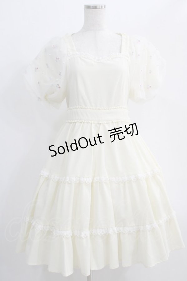 画像1: mellfy memory / Fleur Candyワンピース M アイボリー H-24-12-25-010-LO-OP-NS-ZH (1)