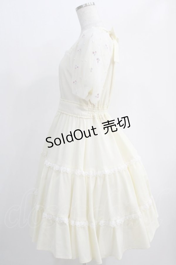 画像2: mellfy memory / Fleur Candyワンピース M アイボリー H-24-12-25-010-LO-OP-NS-ZH (2)